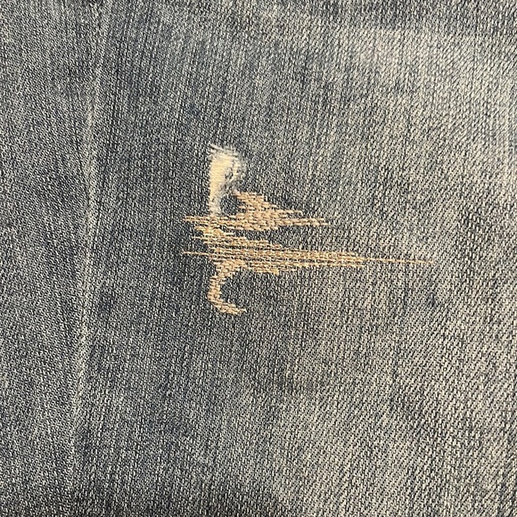 White House Black market girlfriend jeans Size 10 silver stitching stretch! - Picture 2 of 10